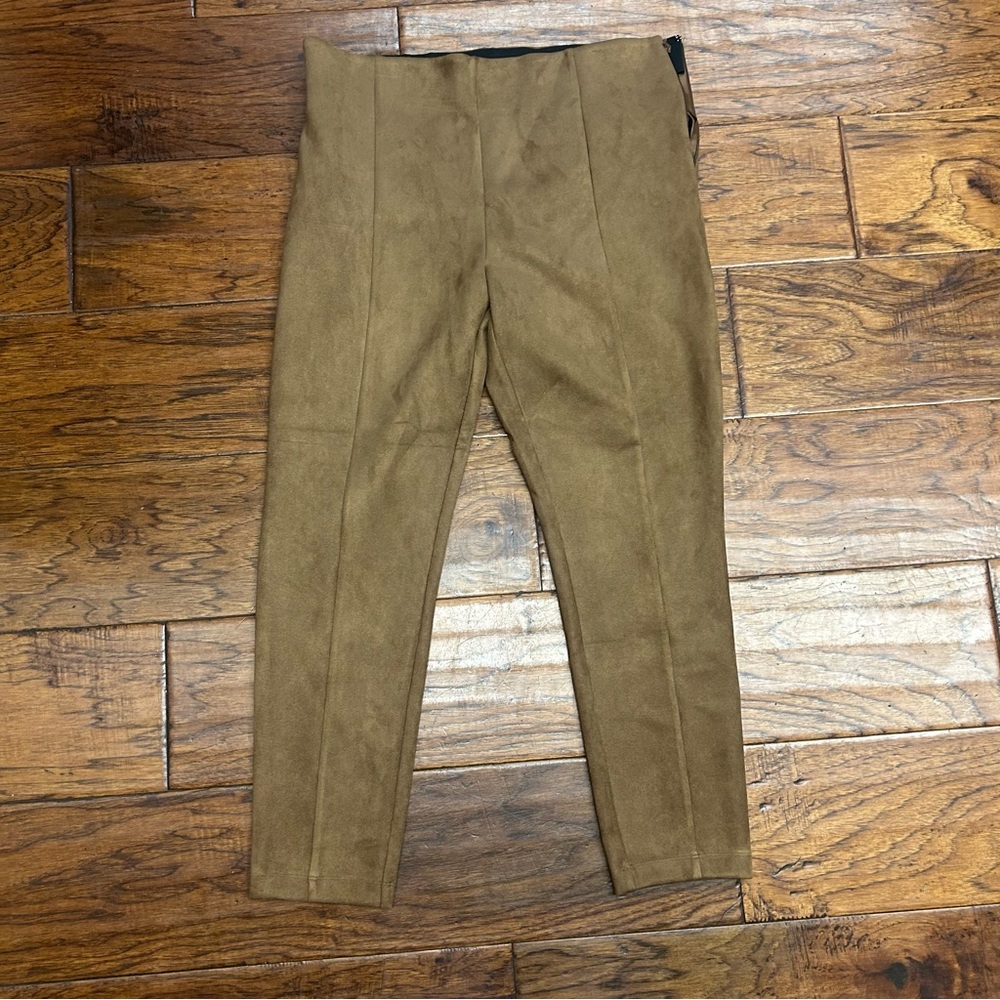 LOFT Women's faux suede‎ side zip Trousers